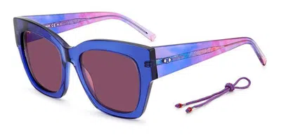 Missoni Mmi 0096/s S6f/u1 Occhiali Da Sole Blu Per Donna In Blue