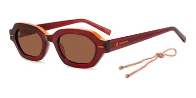 Missoni Mmi 0132/s C9a/70 Women's Sunglasses Red Size 49 In Pink