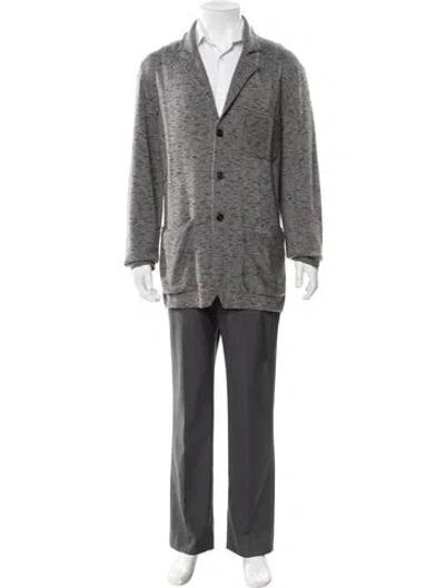 Pre-owned Missoni Mock Neck Long Sleeve Cardigan In Gray