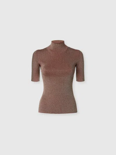 MISSONI MOCK NECK SWEATER WITH LAMÉ THREADS