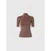 Missoni Robbed Turtle-neck Sweater In Brown