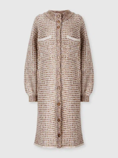 Missoni Mohair And Alpaca Duster Coat In Multi