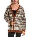 Missoni Mohair & Wool-blend Cardigan In Brown