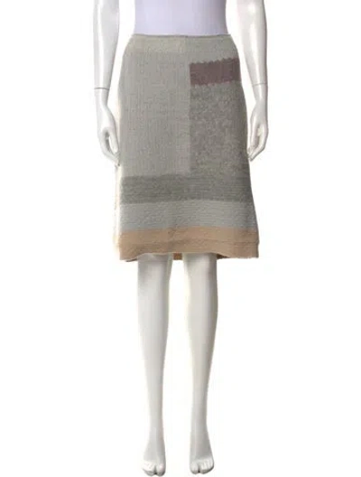 Pre-owned Missoni Mohair Midi Length Skirt In Neutral