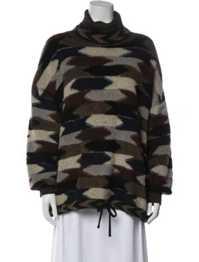 Pre-owned Missoni Mohair Patterned Sweater In Black