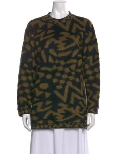 Pre-owned Missoni Mohair Printed Sweater In Green