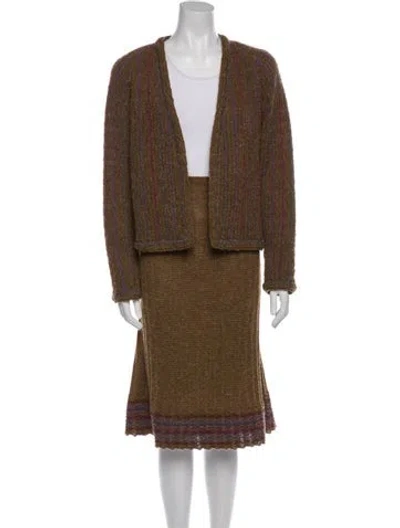 Pre-owned Missoni Mohair Skirt Set In Brown