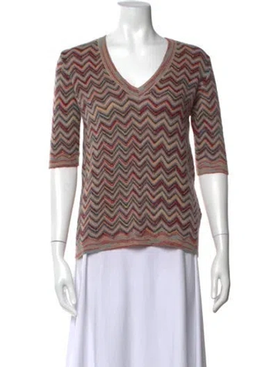 Pre-owned Missoni Mohair Striped Sweater In Multicolor