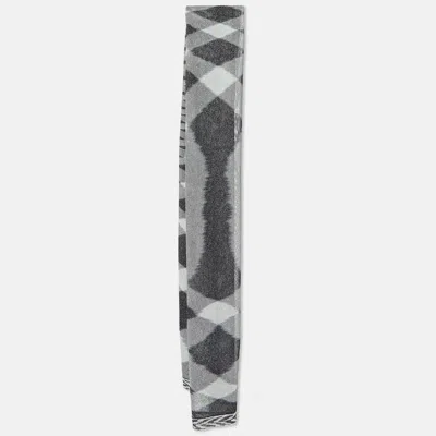 Missoni Monochrome Diamond Pattern Lurex Knit Stole In Black