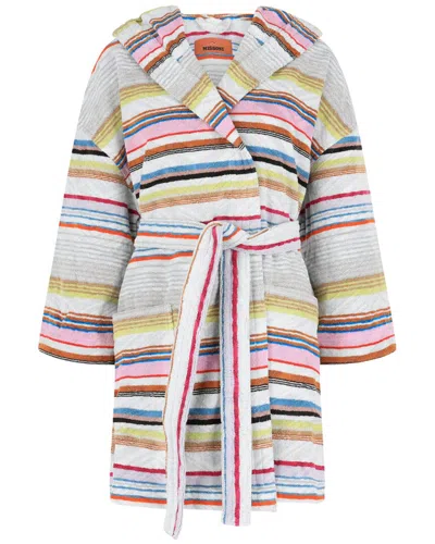 Missoni Home Moonshadow Hooded Bathrobe In Pink
