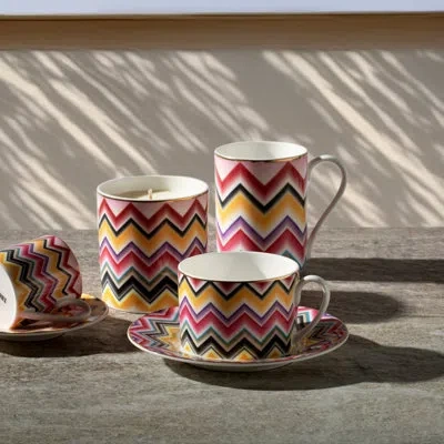 Missoni Mug Cup Marrakech Luxury Box Diam. 3", H 3.9", Cap. 12.5 oz In Multi