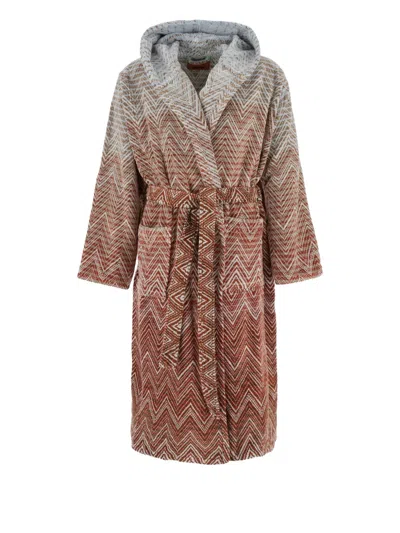 Missoni 지그재그 모티프 후드 이브닝 드레스 In Multi