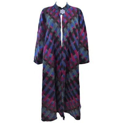 Pre-owned Missoni Multi- Color Reversible Coat With Mirror Star Button Size 8 In Black