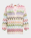 Missoni Giacca In Misto Viscosa Ricamata  Donna In Sm9qs-multi Blue Pi