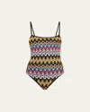 Missoni One Piece Swimwear In Multi W/dark Base