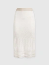 Missoni Multi-processed Lamé Viscose Midi Skirt In White & Gold