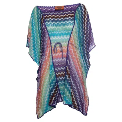Pre-owned Missoni , Multi Zig Zag Kaftan In Gray