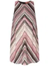 Missoni Mini A-line Dress With Serrated Zigzag Lamé Motif In Multicolor