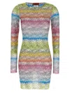 Missoni Printed Dress With Fitted Silhouette And Long Sleeves