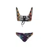 Missoni Chevron Bikini Scoop Neck Viscose Blend In Multi