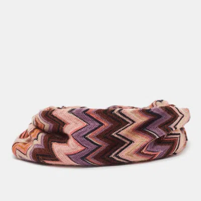 Pre-owned Missoni Multicolor Chevron Knit Headband One Size