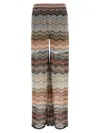 Missoni Sequin-embellished Striped Metallic Crochet-knit Wide-leg Pants In Multi