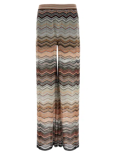 MISSONI WOMEN MULTICOLOR CHEVRON LAM PANTS, 26 LUXURY PANTS FOR WOMEN DARVEYS