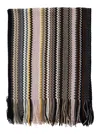 Missoni Multicolor Rectangular Scarf With Chevron Motif In Viscose Blend Woman In Multi
