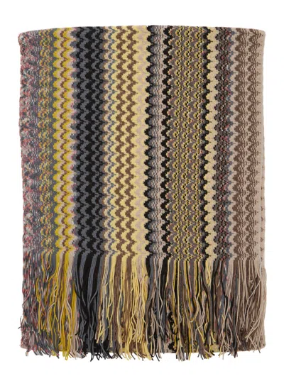 MISSONI MULTICOLOR CHEVRON RECTANGULAR SCARF