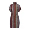 Missoni Multicolor Chevron Wool And Viscose Midi Dress In Grey
