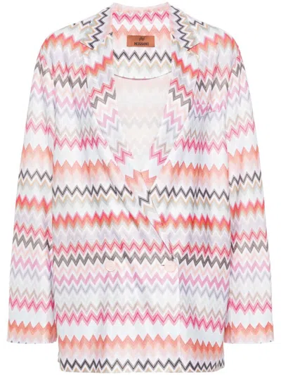 Missoni Multicolor Double Breasted Blazer For Women | Ss24 Collection