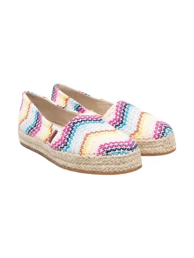 Missoni Kids' Espadrilles With Zig Zag Pattern In Multicolour