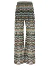 Missoni Multicolor Flared Flat Front Pants In Multi