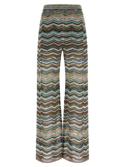 MISSONI MULTICOLOR FLARED FLAT FRONT PANTS