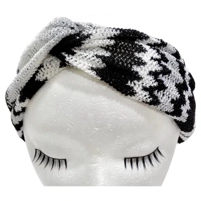 Pre-owned Missoni Multi-color Knit Knotted Headband In Gray