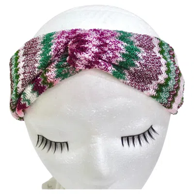 Pre-owned Missoni Multi-color Knit Knotted Headband In Gray