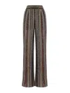 Missoni Wide-leg Striped Trousers With Textured Metallic Finish In Multi