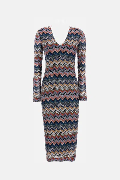 MISSONI MULTICOLOR LONG DRESS