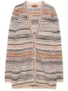 Missoni Metallic Zigzag V-neck Cardigan In Multicolor