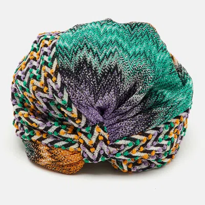 Pre-owned Missoni Multicolor Lurex Knit Headband One Size