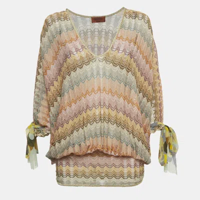 Pre-owned Missoni Multicolor Lurex Knit Oversized Top S