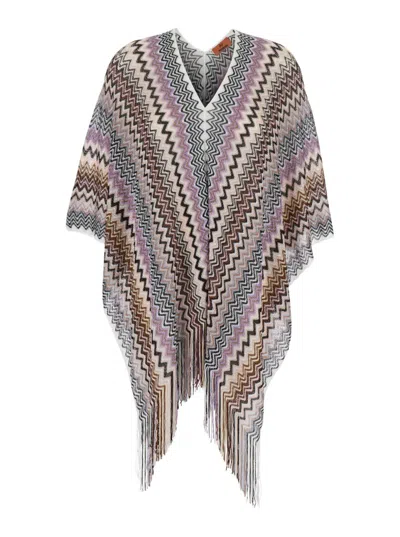 MISSONI MISSONI MULTICOLOR LUREX PONCHO