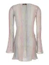 Missoni Multicolor Mini Dress With Cut-out On The Front And Flared Sleeves