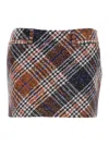 Missoni Multicolor Miniskirt With Concealed Zip Closure And All-over Zig-zag Motif In Wool Woman In Multi