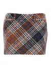 Missoni Multicolor Miniskirt With Concealed Zip Closure And All-over Zig-zag Motif In Wool Woman In Multi
