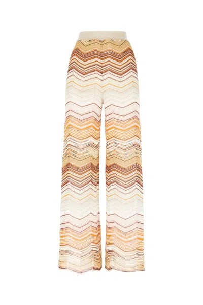 Missoni Multicolor Orange Casual Pants In Multicolour