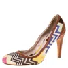 Missoni Multicolor Patterned Knit Fabric Pumps In Multi