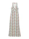 Missoni Multicolor Patterned Long Dress In Blue