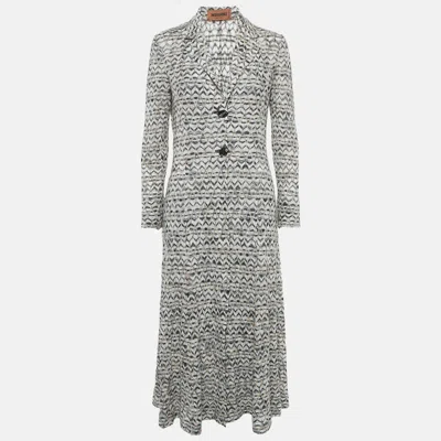 Pre-owned Missoni Multicolor Patterned Lurex Knit Midi Dress M