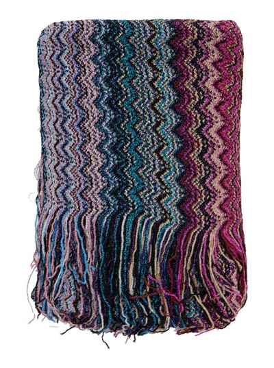 Missoni Multicolor Rectangular Scarf With Chevron Motif